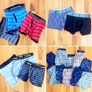 Never worn! Hanes, Old Navy, Fruit of the Loom big boy boxer briefs and boxers!
